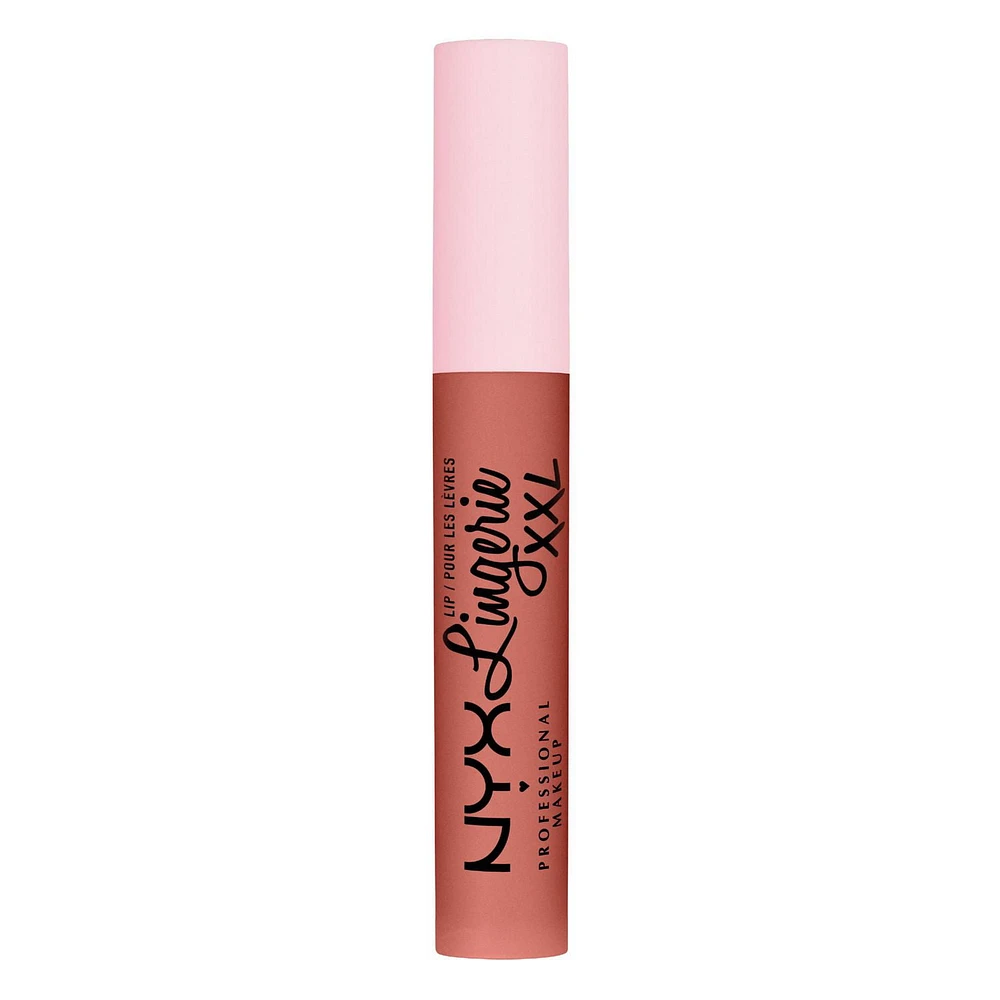 NYX PROFESSIONAL MAKEUP, Rouge à lèvres liquide Lip Lingerie XXL, Fini Mat, Formule végane - TURN ON (Pêche chaîr) Rouge à lèvres liquide