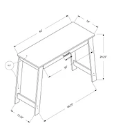 Monarch Specialties Computer Desk, Home Office, Laptop, Storage Drawers, Work, Laminate, Grey, Contemporary, Modern