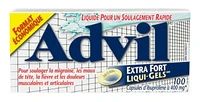 Advil Extra Strength Liqui-Gels for Headaches, Migraines, and Pain Relief, 400 mg Ibuprofen, 100 Count, 100 Count