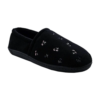Pantoufles fermées IsotonerMD Annie en microéponge avec broderie pour femmes Pantoufles fermées IsotonerMD Annie