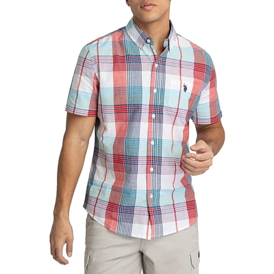 U.S. Polo Assn. Chemise Boutonnée à Manches Courtes Pour Hommes