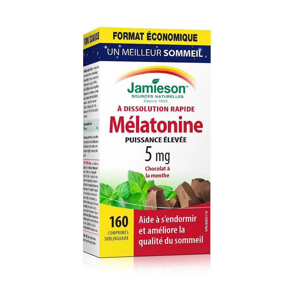 Jamieson Mélatonine 5 mg – Format économique 160 comprimés