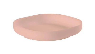 Assiette silicone ventouse rose clair
