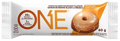 One Protein Bar Maple Glazed Doughnut, 20g of protein, 1g of sugar