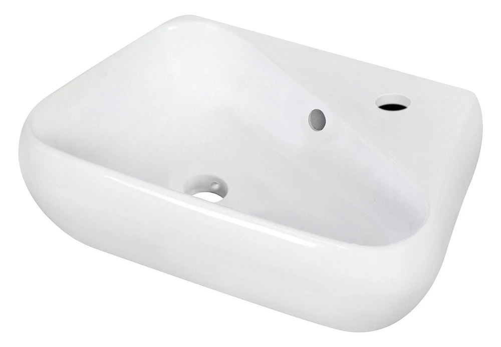 American Imaginations 32-in. W 1 Hole Ceramic Top Set In White Color - Overflow Drain Incl. AI-1766