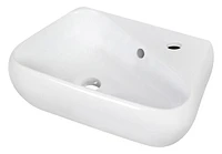 American Imaginations 32-in. W 1 Hole Ceramic Top Set In White Color - Overflow Drain Incl. AI-1766