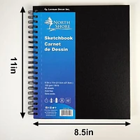 North Shore coiled sketch book 8 ½” x 11”, Coiled sketch pad 8 ½” x 11”