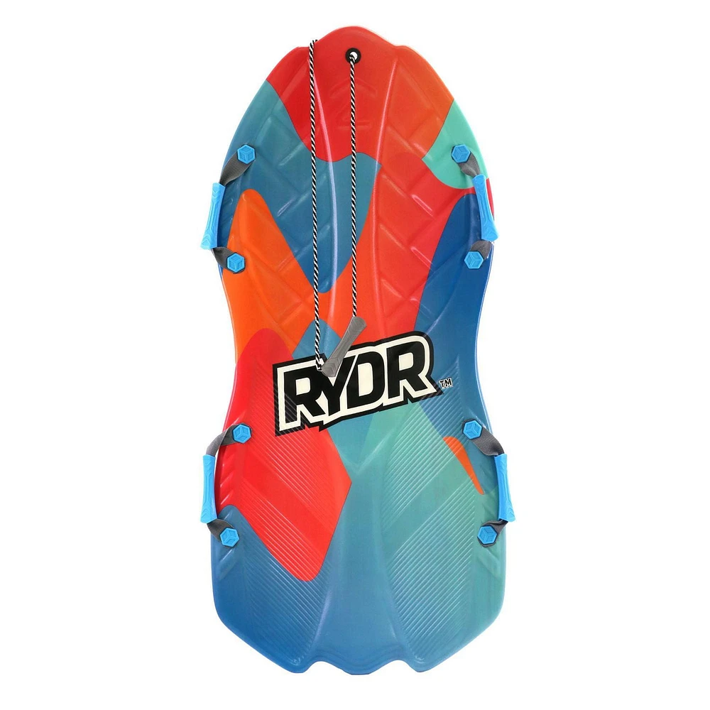 Rydr 50 inch, 2 person 3D molded snow sled (Orange/Blue)