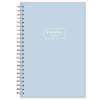 2024 Weekly Monthly Planner, 5x8, Blue Sky, Solid Morning Blue