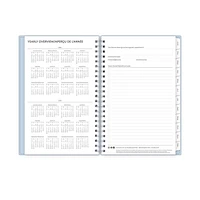 2024 Weekly Monthly Planner, 5x8, Blue Sky, Solid Morning Blue