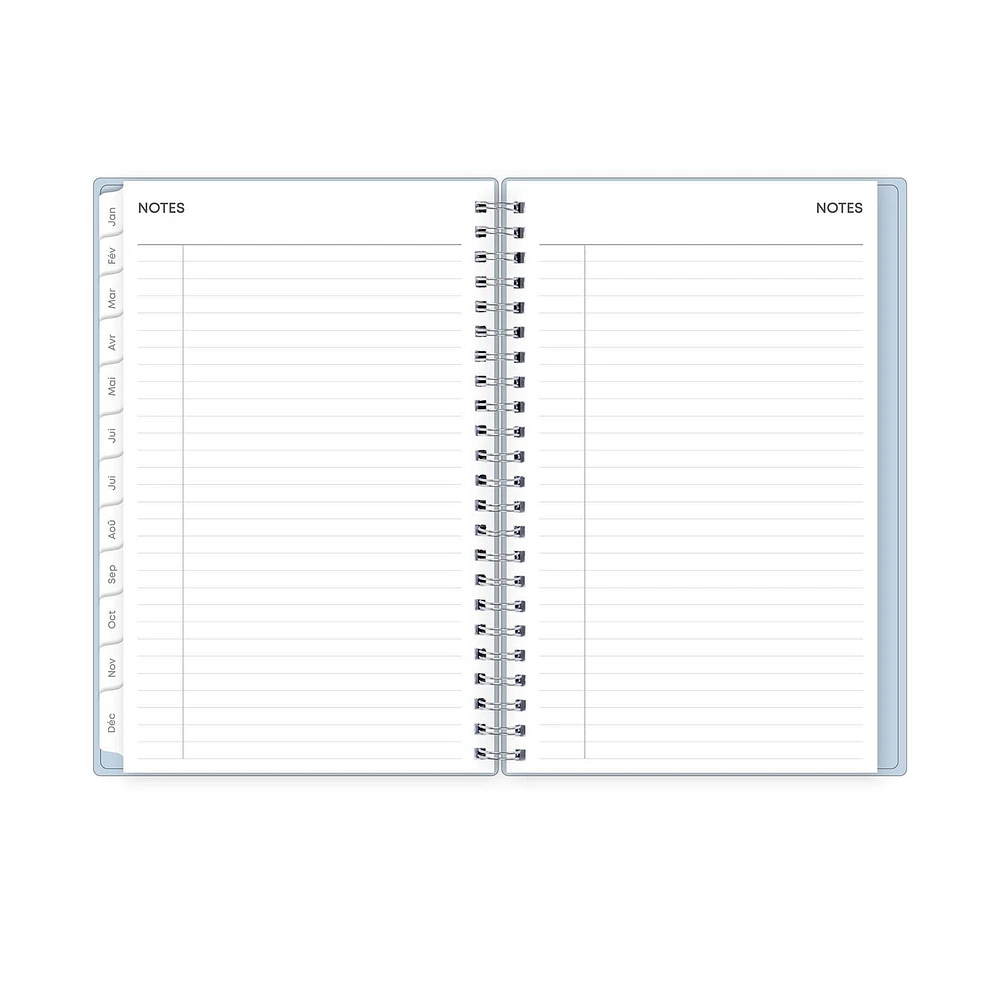 2024 Weekly Monthly Planner, 5x8, Blue Sky, Solid Morning Blue