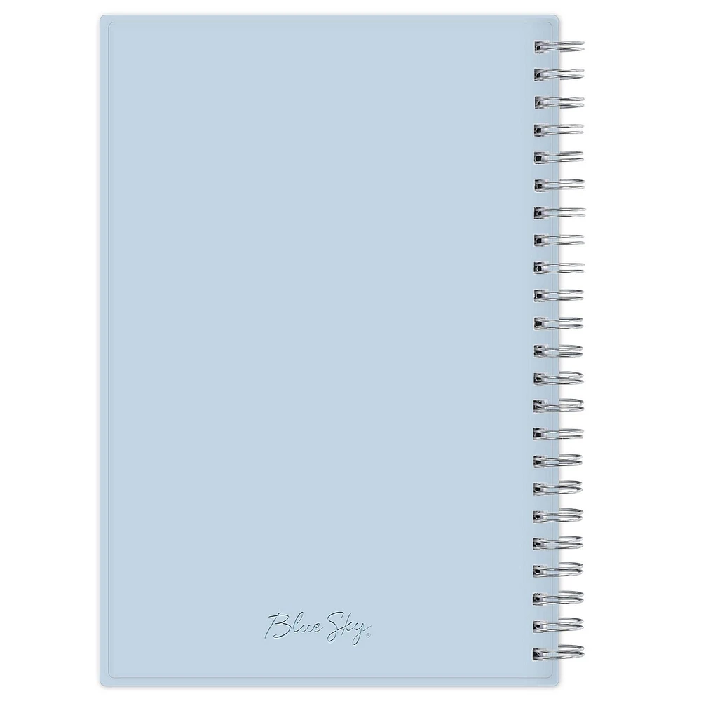 2024 Weekly Monthly Planner, 5x8, Blue Sky, Solid Morning Blue