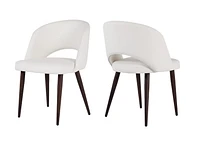 Tami Dining Chair in White, White PU Dining Chair, Metal Dining Chair, Mid-Century Dining Chair, Kitchen PU Dining Chair, White Dining Chair, Living Room Dining Chair, Dining Room Chair