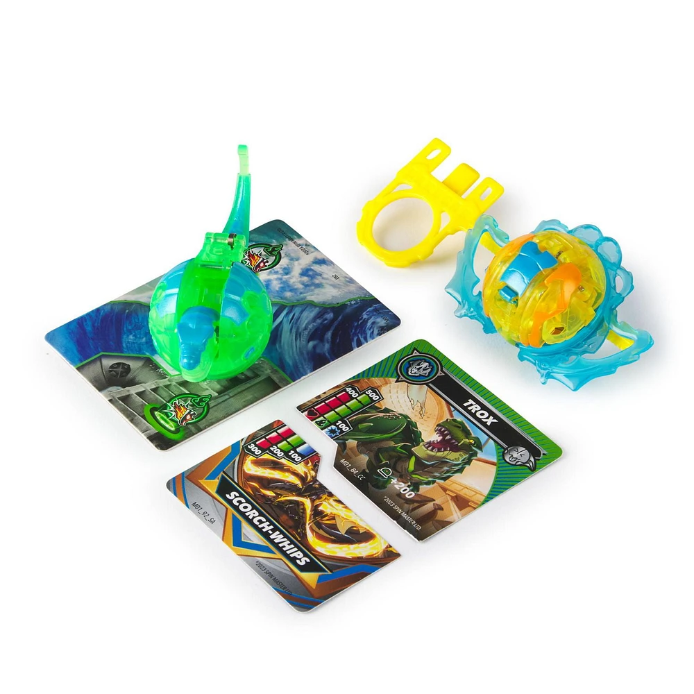 Bakugan Expert 2-Pack, Customizable Spinning Action Figures and Trading Cards, Kids Toys for Boys and Girls 6 and up (Styles May Vary)