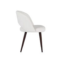 Tami Dining Chair in White, White PU Dining Chair, Metal Dining Chair, Mid-Century Dining Chair, Kitchen PU Dining Chair, White Dining Chair, Living Room Dining Chair, Dining Room Chair