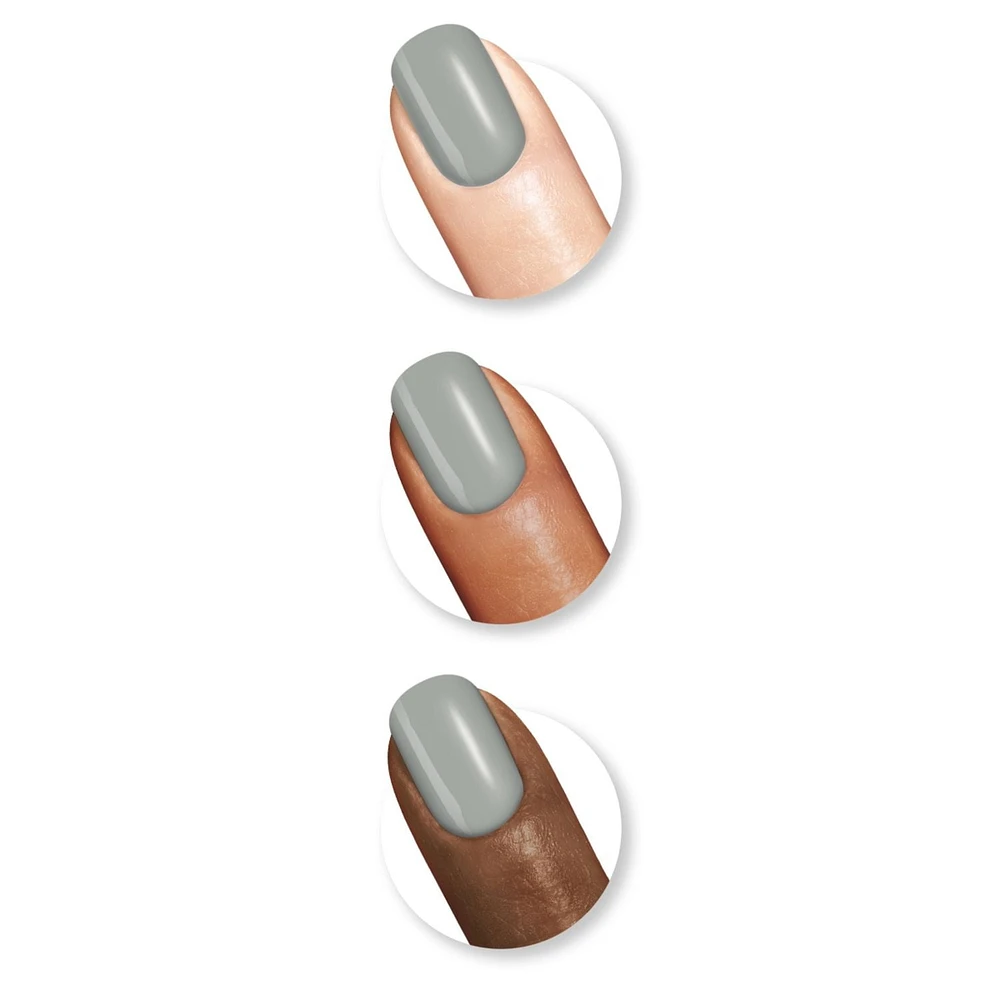 Insta-Dri® Nail Polish, 3-in-1 formula with built-in base and top coat. 1 Stroke, 1 Coat . Done. Dries in 60 seconds,  1 Stroke, 1 Coat