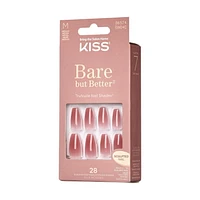 KISS Bare but Better Nails - Fake Nail, 28 Count, Short, Ready-to-wear