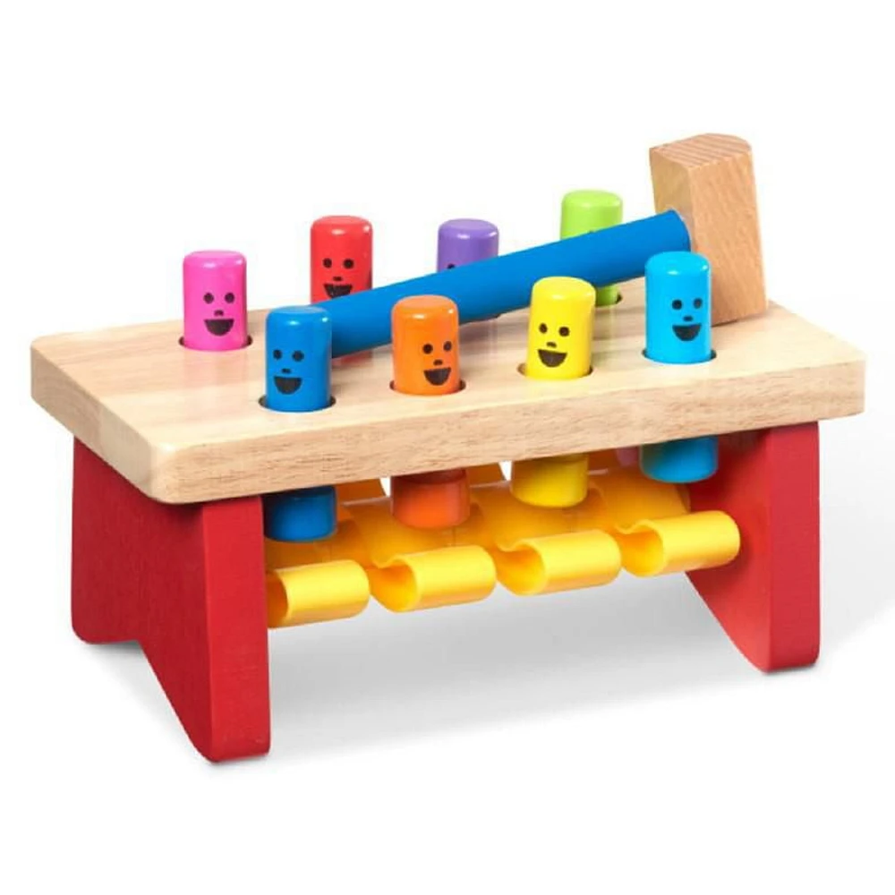 Melissa & Doug Deluxe Pounding Bench Wooden Toy With Mallet