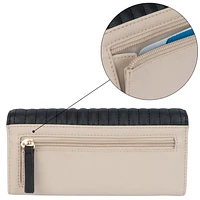 Time And Tru Flap Clutch Wallet With Back Zip Pocket, Flap clutch wallet.