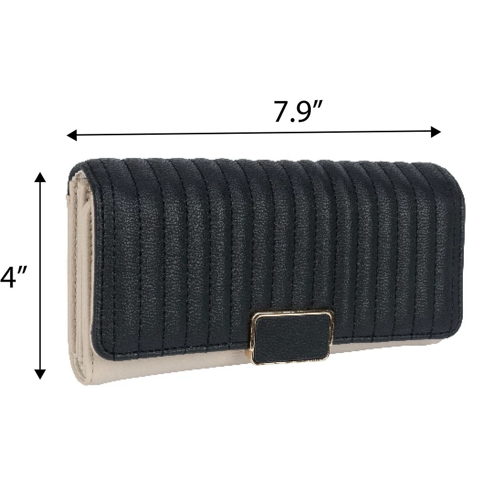 Time And Tru Flap Clutch Wallet With Back Zip Pocket, Flap clutch wallet.