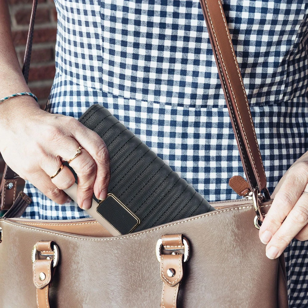 Time And Tru Flap Clutch Wallet With Back Zip Pocket, Flap clutch wallet.