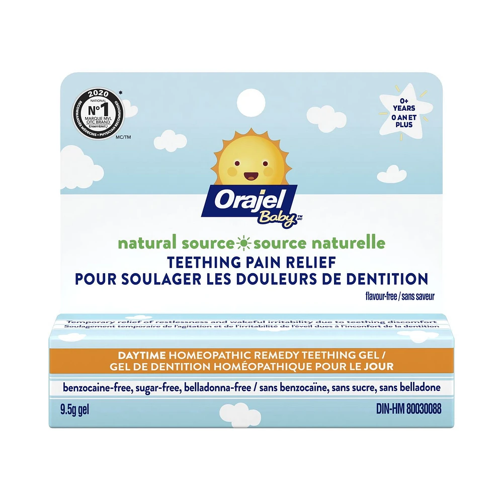 Orajel Natural Source Teething Pain relief Gel, 9.5 g