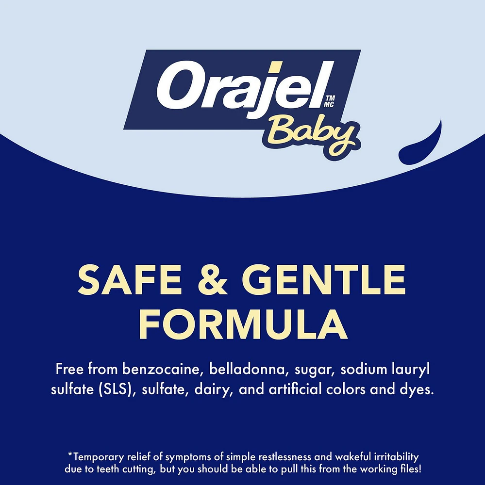 Orajel Natural Source Teething Pain relief Gel, 9.5 g