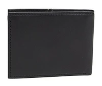 Portefeuille mince en véritable cuir de R70 en noir pour hommes