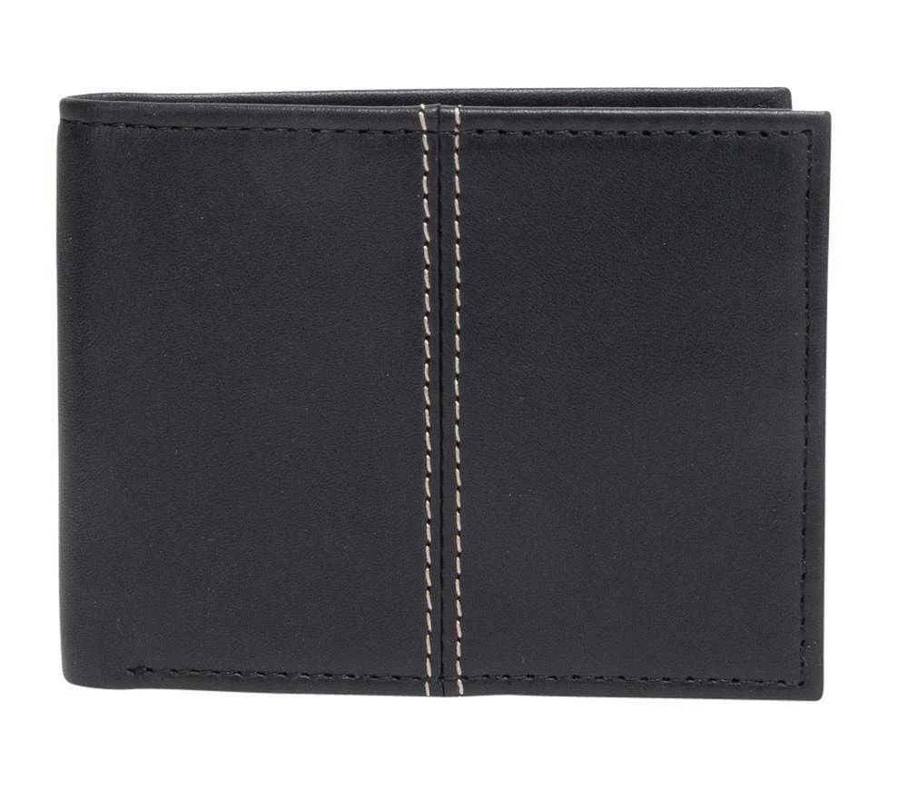 Portefeuille mince en véritable cuir de R70 en noir pour hommes