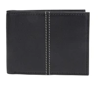 Portefeuille mince en véritable cuir de R70 en noir pour hommes