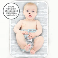 Kushies Waterproof Flat Changing Pad, Liner - 100% Cotton Flannel Upper and waterproof bottom - Large size- One Direction