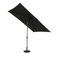 Bimini 6.5-ft x 10-ft Rectangular Market Umbrella - Black - Polyester Canopy