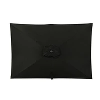 Bimini 6.5-ft x 10-ft Rectangular Market Umbrella - Black - Polyester Canopy