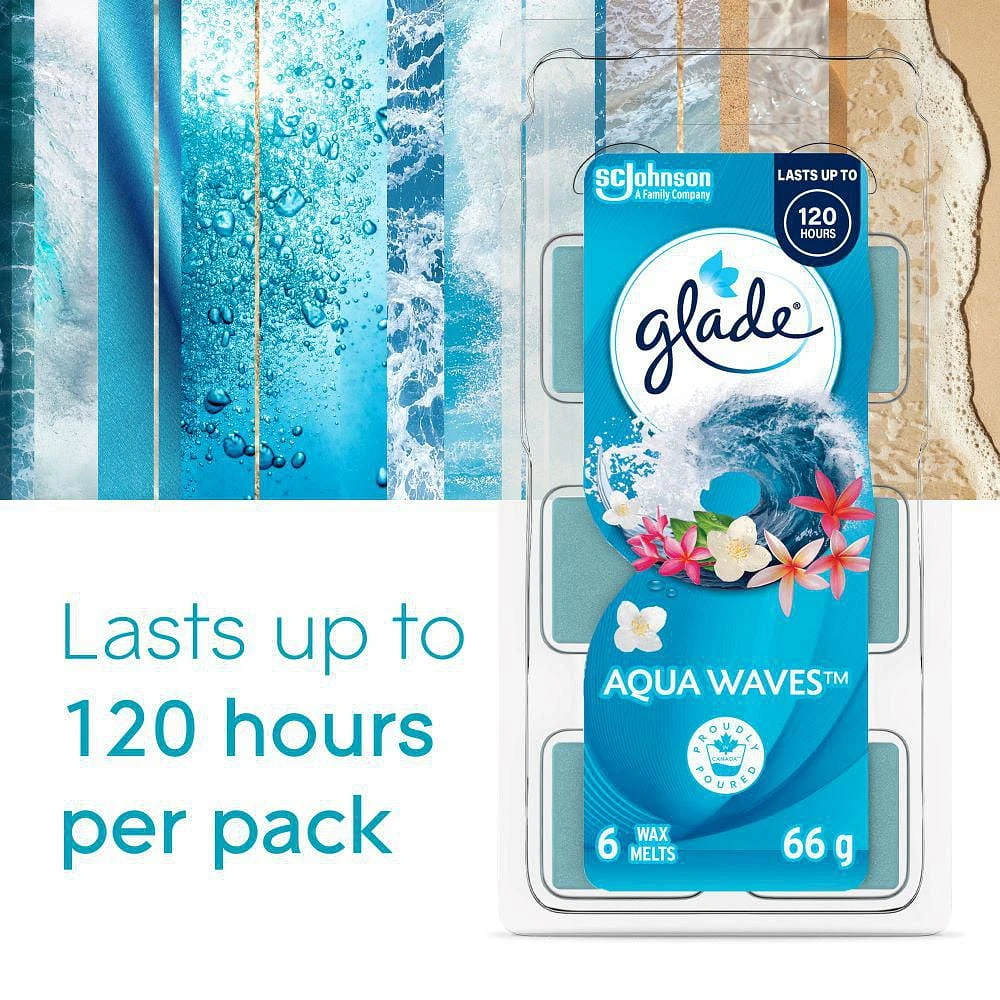 Glade® Cubes de Cire, Vagues D`eau 6 fondre