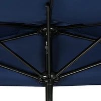 Lanai 9-ft Half Umbrella - Navy Blue - Polyester Canopy