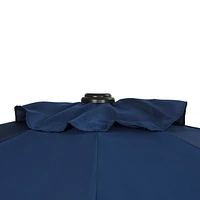 Lanai 9-ft Half Umbrella - Navy Blue - Polyester Canopy