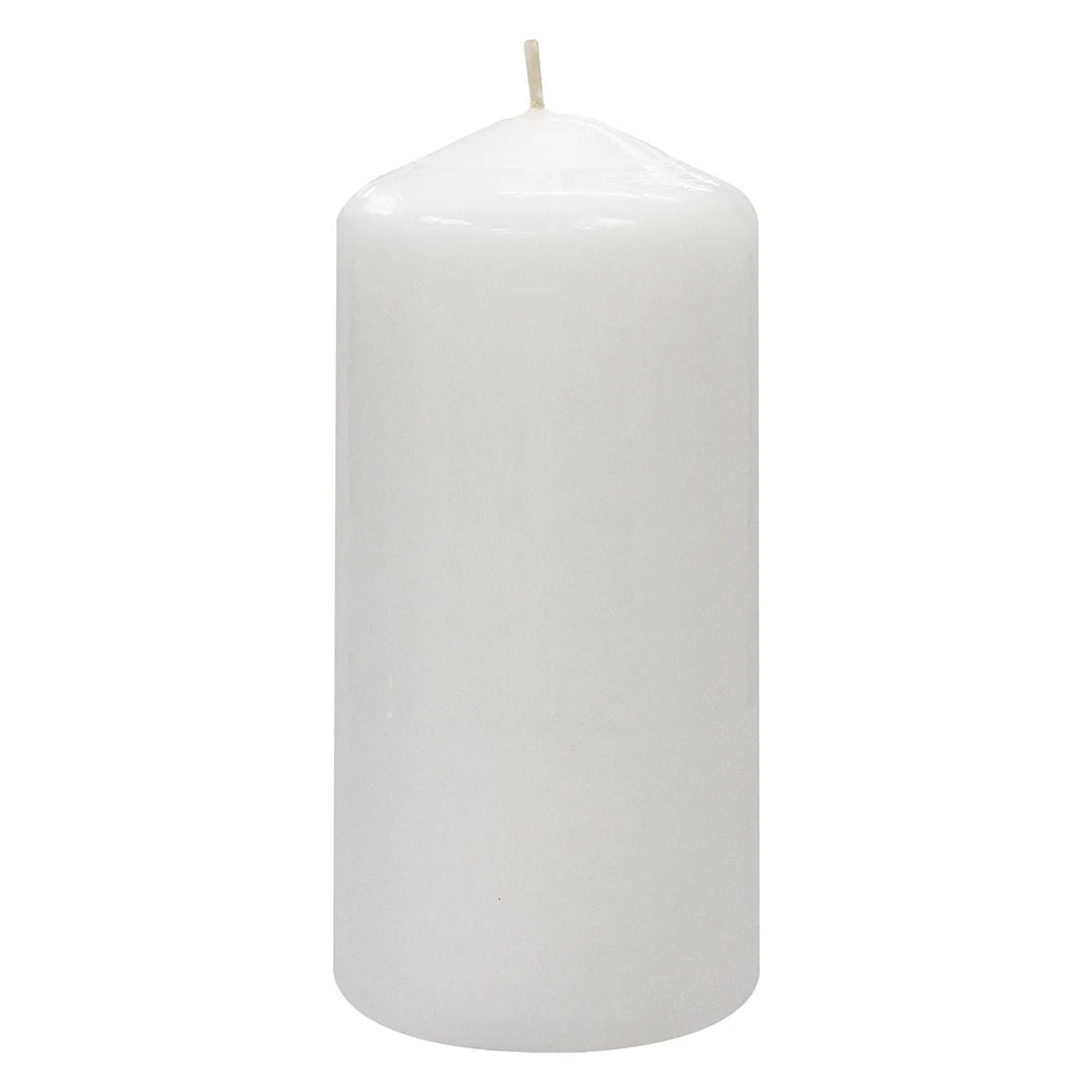 Mainstays Unscented White Pillar Candle, 2.8" Dia x 6"H