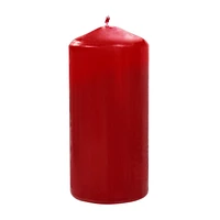 Mainstays Unscented Red Pillar Candles, Pack of 2, 2.8"Dia x 6"H