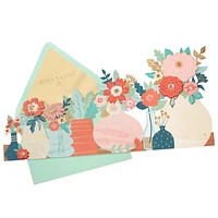 Hallmark Signature Blank Card for Women (Displayable Accordion Fold Flowers)