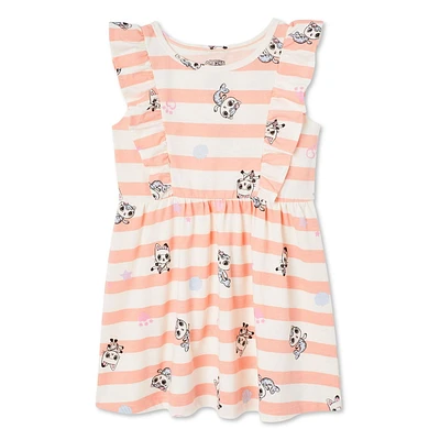 Gabby's Dollhouse Toddler Girls' Ruffle Dress, Sizes 2T-5T