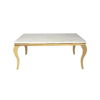 Lucia Curved Dining Table in Gold