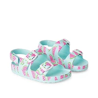 Sandales à double boucle George pour petites filles Pointures larges 5/6-11/12