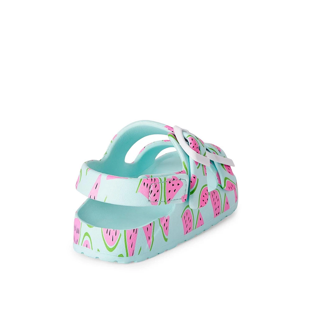 Sandales à double boucle George pour petites filles Pointures larges 5/6-11/12