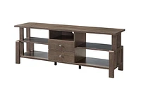 Mia 60'' TV Stand with Storage, Walnut Oak