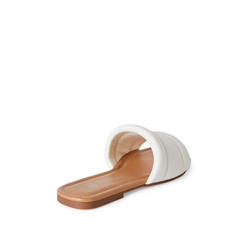 Time and Tru Women's Wide Strap Sandals, Width Sizes 6-10