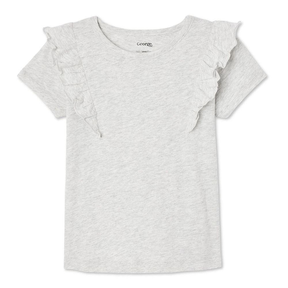 George Toddler Girls' Ruffle Tee, Sizes 2T-5T