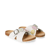 Justice Girls' Sandals, Wide Width Sizes 11-3