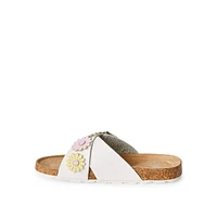 Justice Girls' Sandals, Wide Width Sizes 11-3