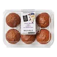 Your Fresh Market Raisin Bran Muffins, 6 muffins, 600 g total