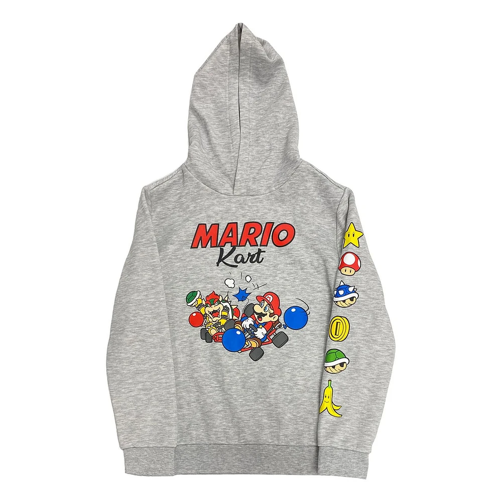 Boys Mario Kart Bumping Karts Long Sleeve Hoodie